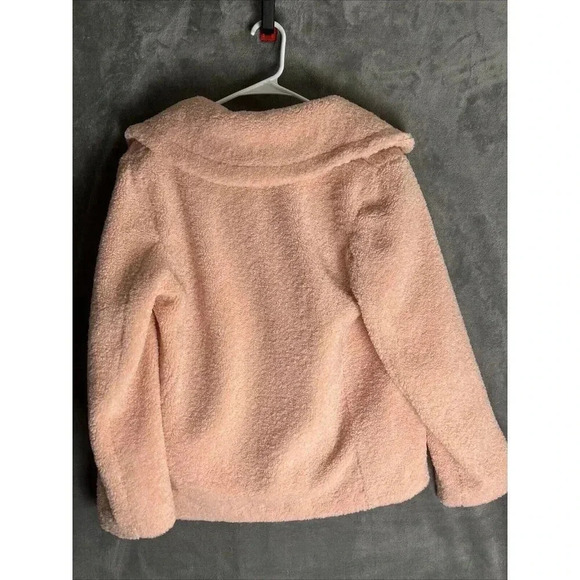 Kensie Reversible Pink Faux Fur Teddy Sherpa Coat Size SMALL Fuzzy Cozy Winter - Picture 2 of 7